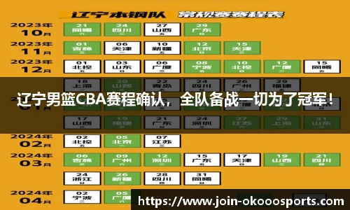 辽宁男篮CBA赛程确认,全队备战一切为了冠军!